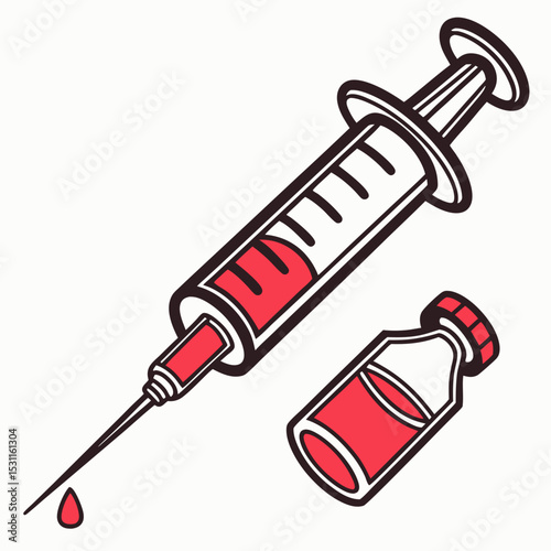 syringe with blood