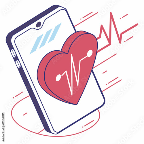 heart and heartbeat symbol