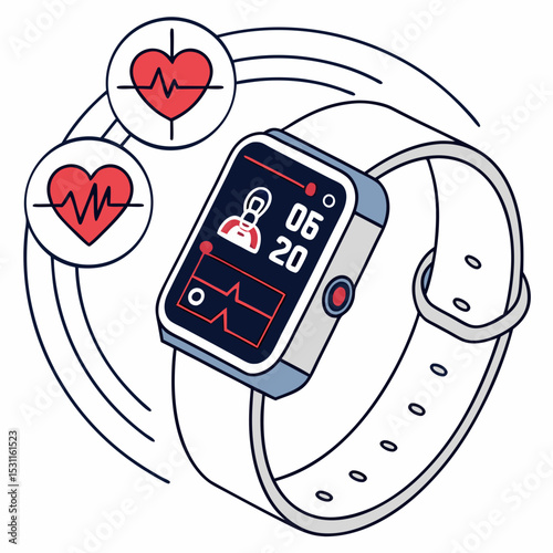 illustration of a heart with a stethoscope
