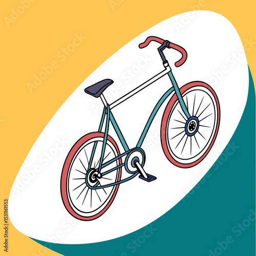 bicycle on white background