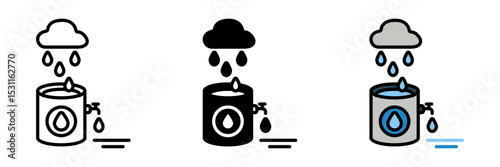 Harvested Rainwater is collected from rooftops or surfaces to be stored and reused for various purposes.