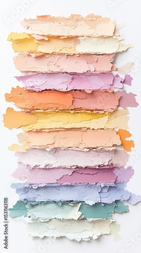Layered Pastel Paper Textures Abstract Background