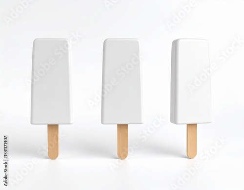 Ice lolly isolated on white background photo