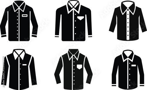 Stylish vector illustration set of business suit fashion clothing design for men and women