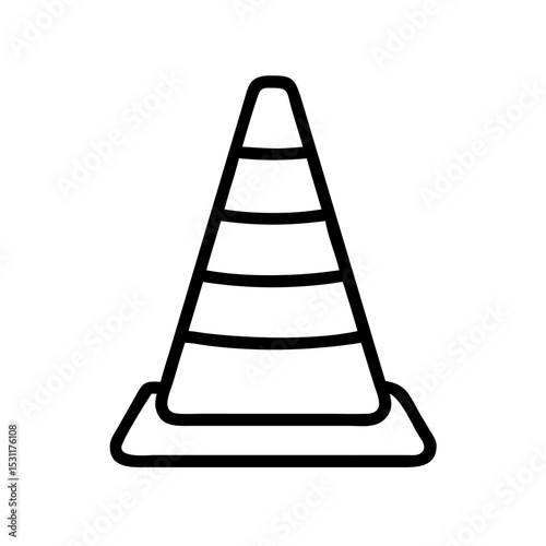 Construction Barrier Marking Off a Work Zone for Safety and Security