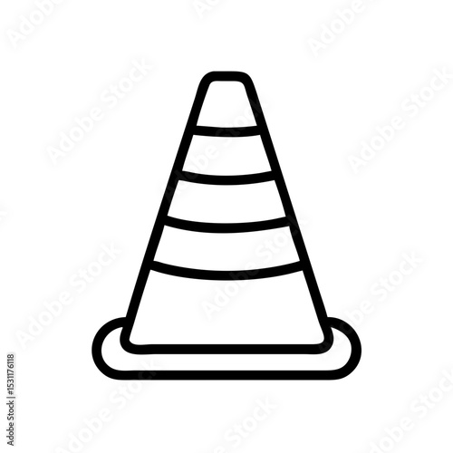Construction Barrier Marking Off a Work Zone for Safety and Security