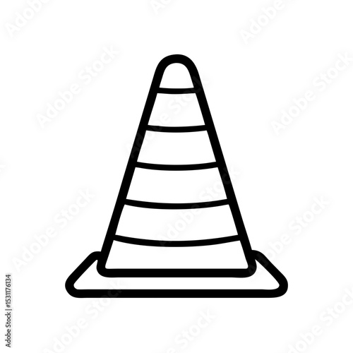 Construction Barrier Marking Off a Work Zone for Safety and Security