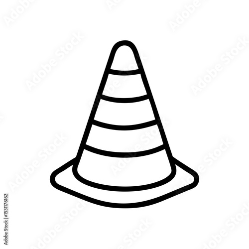 Construction Barrier Marking Off a Work Zone for Safety and Security