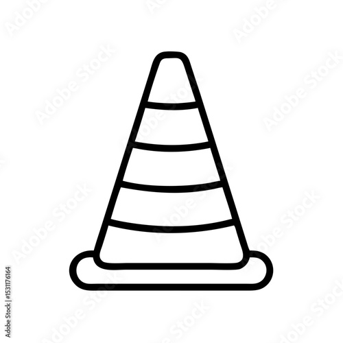 Construction Barrier Marking Off a Work Zone for Safety and Security