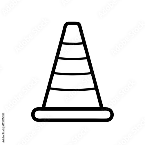 Construction Barrier Marking Off a Work Zone for Safety and Security