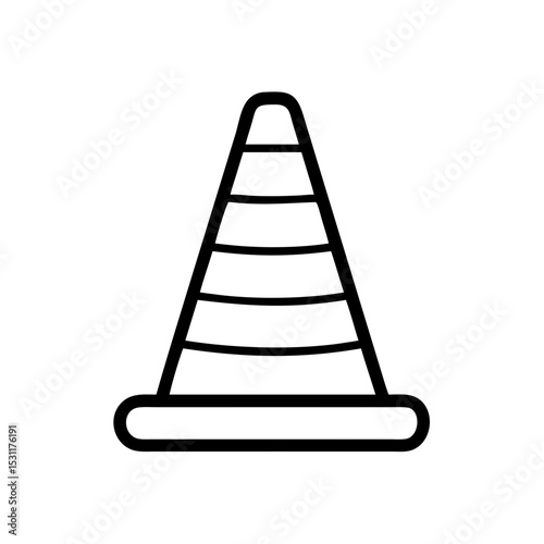 Construction Barrier Marking Off a Work Zone for Safety and Security