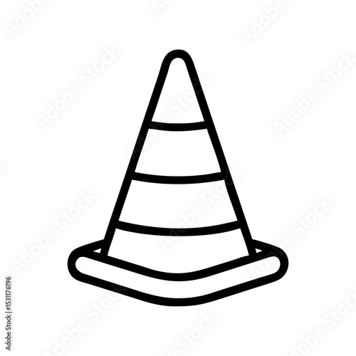 Construction Barrier Marking Off a Work Zone for Safety and Security