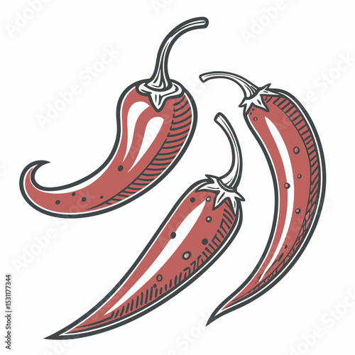 Hot chili pepper vector image free online.