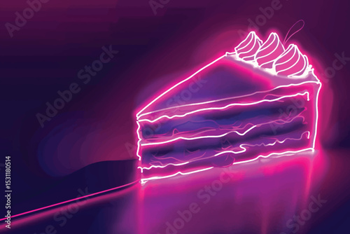 Neon light glow effect. pizza line icon. Advertisement device symbol.