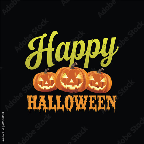 Happy Halloween with Pumpkins.