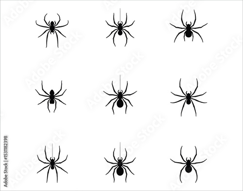 Halloween Spider Vector Icons and Web Designs