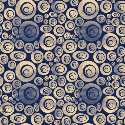 Blue and Beige Geometric Seamless Repeat.