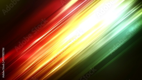 Abstract Colorful Light Streaks Background with Red Yellow and Green Gradient