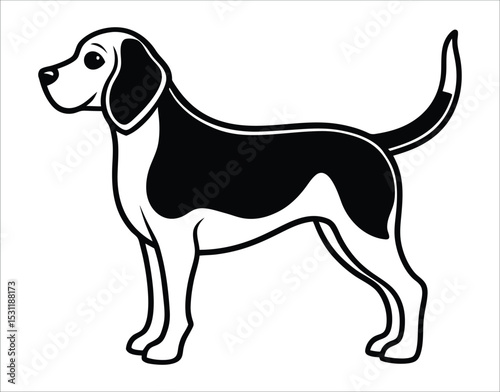 Beagle Dog Silhouette Vector