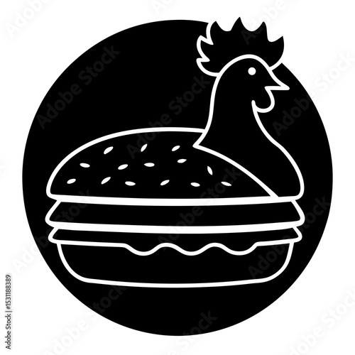 burger in a black background