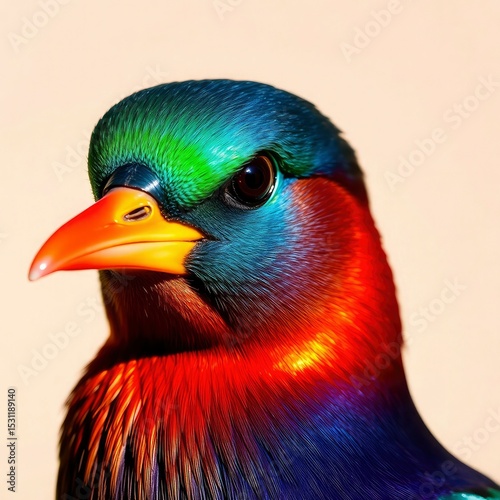 close up of a rainbow lorikeet