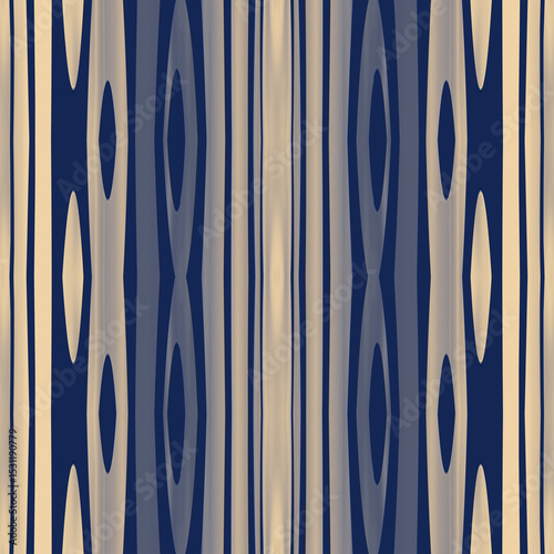Blue and Beige Organic Seamless Repeat