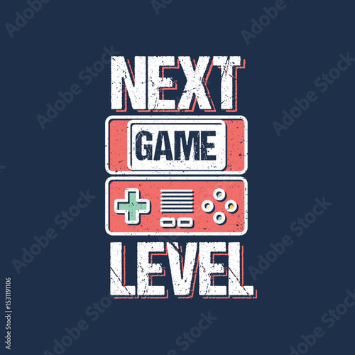 Next Level Game pad vector graphic design