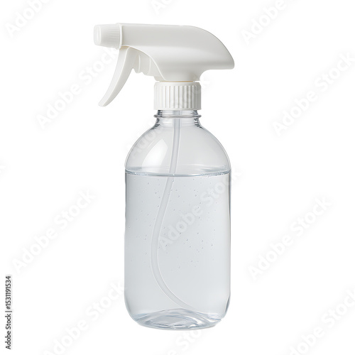 white made of plastic spray bottle isolated on Transparent background PNG image 