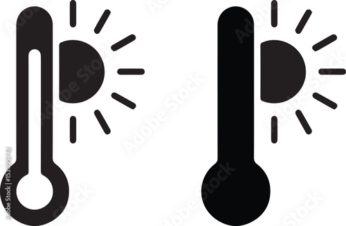 hot, cold, temperature, thermometer, minimal, icon, simple,weather, data, measurement, forecast, symbol, icon, graphic
