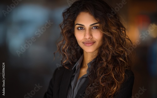 Confident businesswoman portrait. Elegant style, perfect for corporate websites or business publications. Ideal for marketing, advertising.