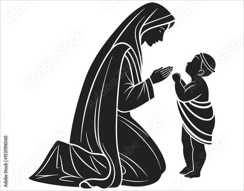 Mary Mother of Jesus Praying Artwork