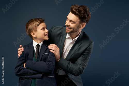 Celebration of fatherhood and togetherness on Fathers Day 2025 with a joyful father and son moment