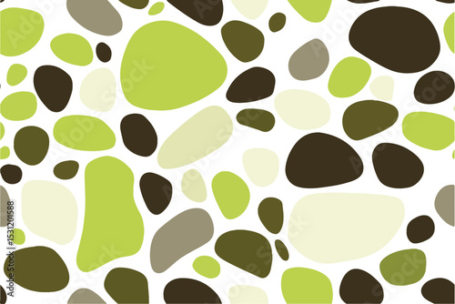 An army camouflage pattern with shades of green, brown, and white, featuring large shapes for a bold effect.