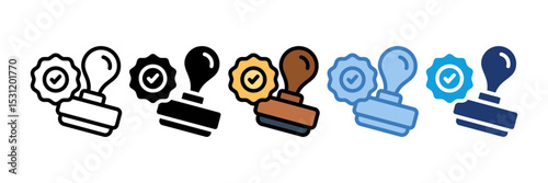 Approval Stamp Icon Element For Design