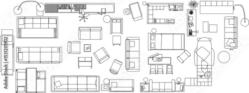 Seamless square pattern of circuit board elements for a modern technology design