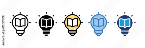 Learning Bulb Icon Element For Design