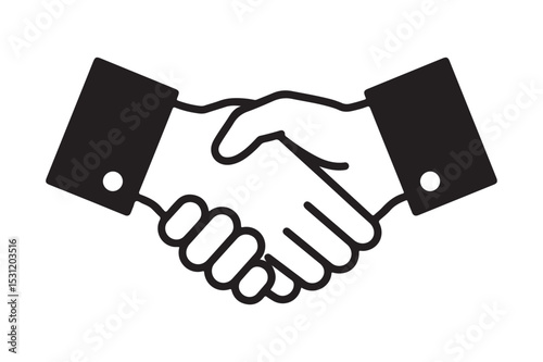 handshake icon vector illustration
