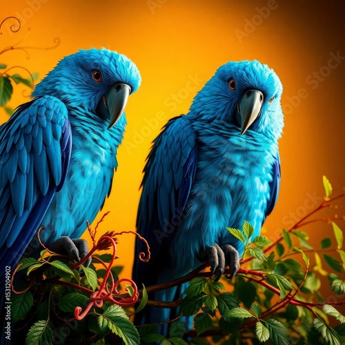 blue and yellow macaw