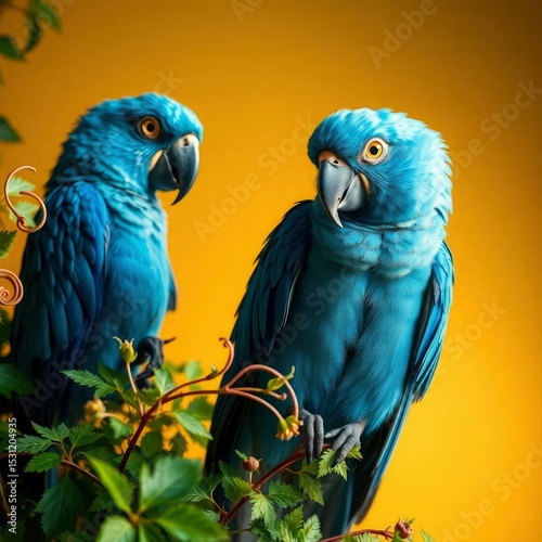 blue and yellow macaw