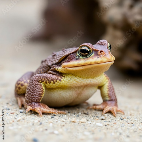 frog sitting on the ground