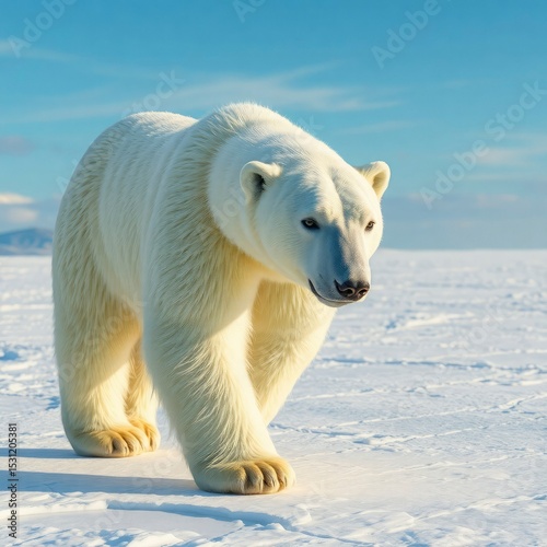 polar bear in the snow