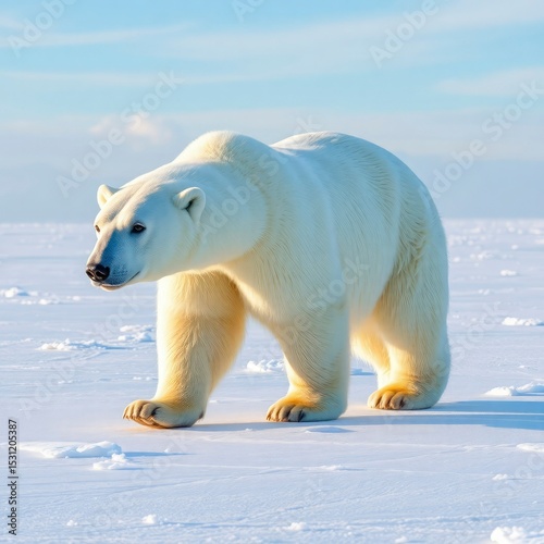 polar bear in the snow