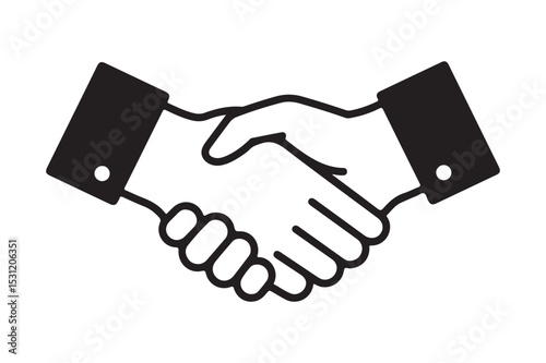 handshake icon vector illustration
