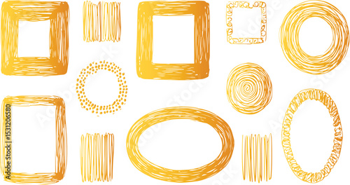 Set of Decorative vintage frames set Gold photo frame with corner Thailand line Borders corners ornate frames.