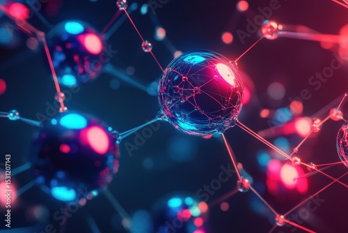 Wallpaper Mural Abstract illustration of interconnected spheres. Torontodigital.ca