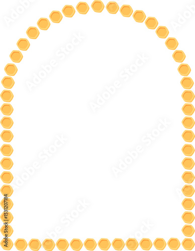 Bee Hive, Honey Comb Arched Frame Border