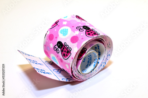 Kinesio tape Rea Tape Rea Tape Pattern Ladybug 5m x 5cm on a white background.