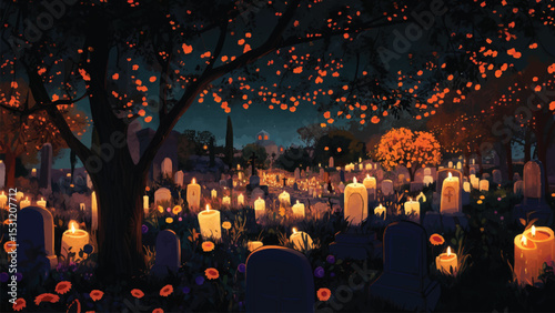 Day of the Death Illustration for social media post