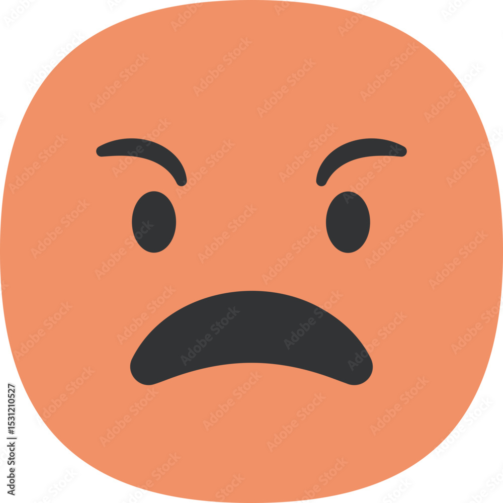 Obraz premium Angry face emoji