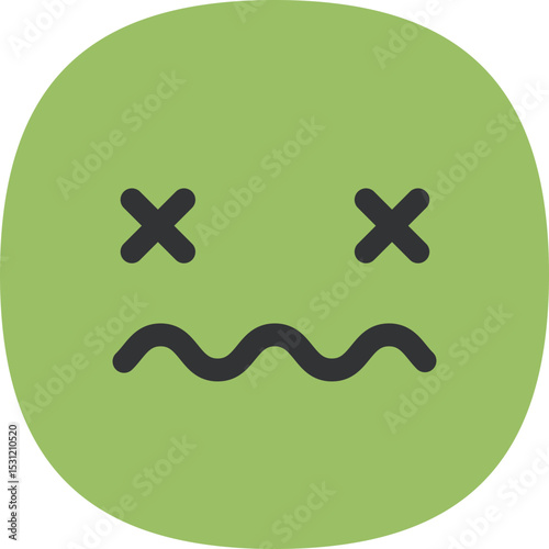 Dizzy emoji with crossed eyes